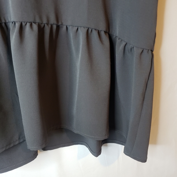 Bobeau xl charcoal grey peplum blouse - Picture 5 of 12